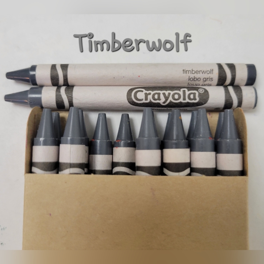 16ct Crayola Crayons (Timberwolf) Single Color Bulk Lot